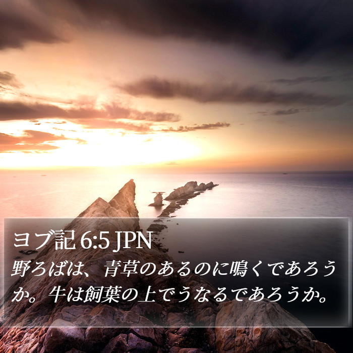 ヨブ記 6:5 JPN Bible Study