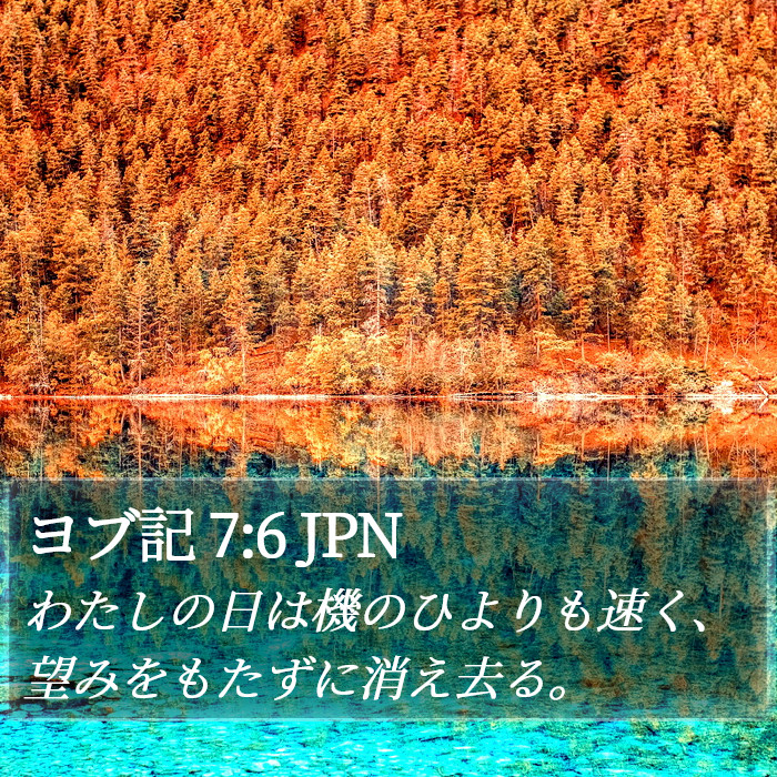 ヨブ記 7:6 JPN Bible Study