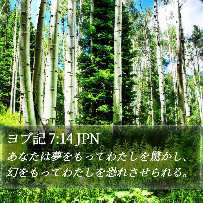 ヨブ記 7:14 JPN Bible Study