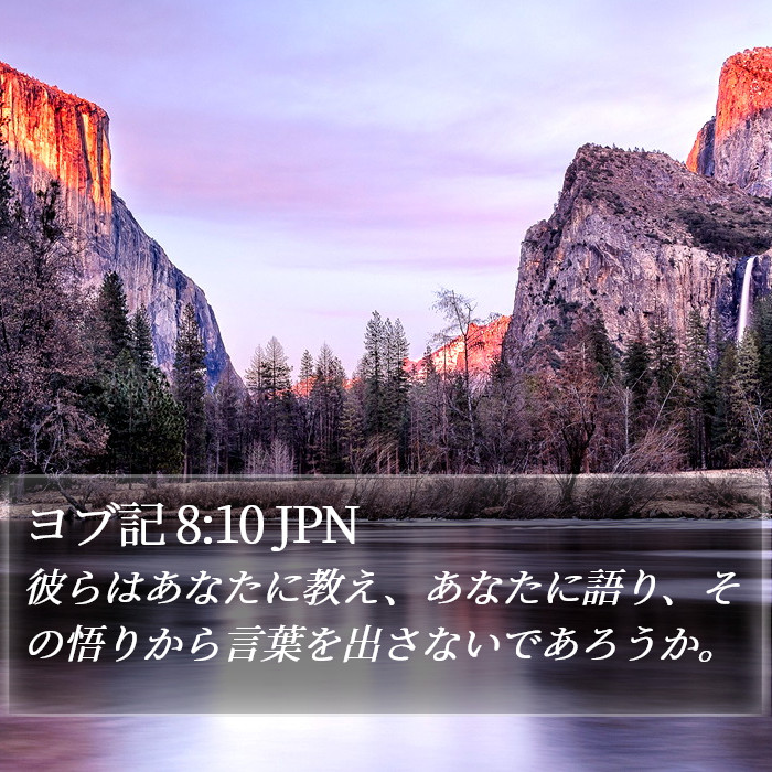 ヨブ記 8:10 JPN Bible Study