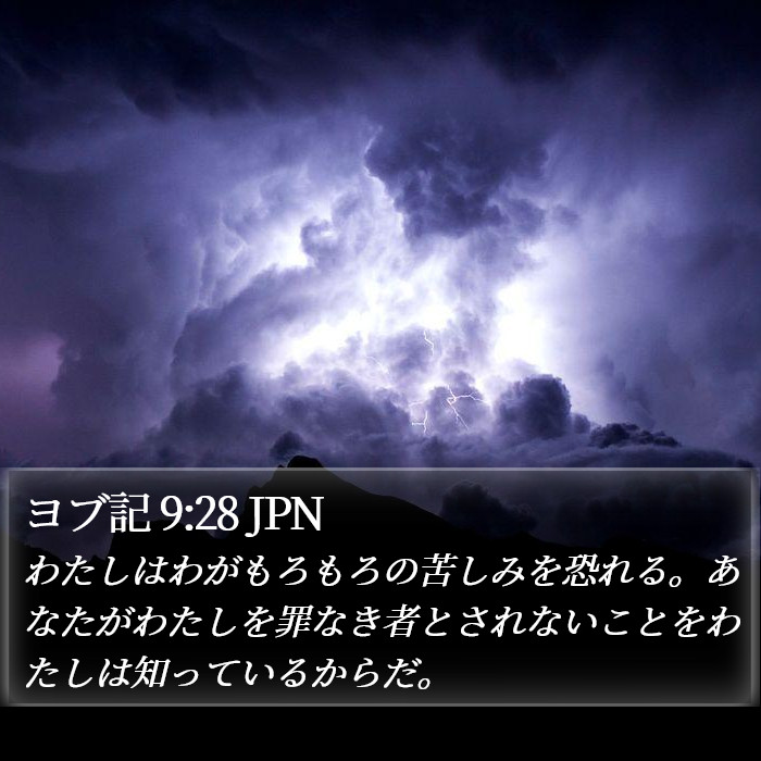 ヨブ記 9:28 JPN Bible Study