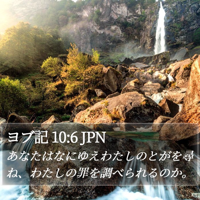 ヨブ記 10:6 JPN Bible Study