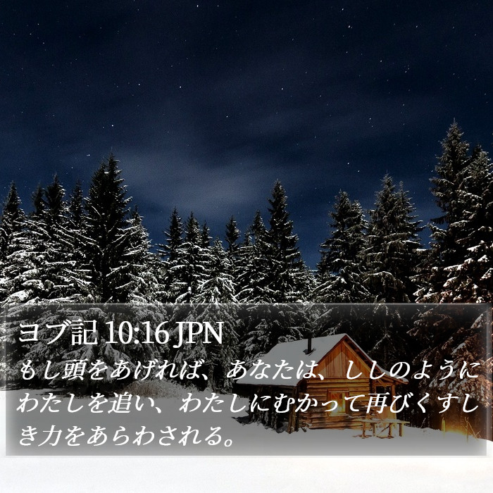 ヨブ記 10:16 JPN Bible Study