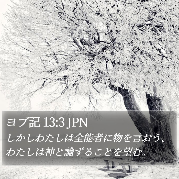 ヨブ記 13:3 JPN Bible Study