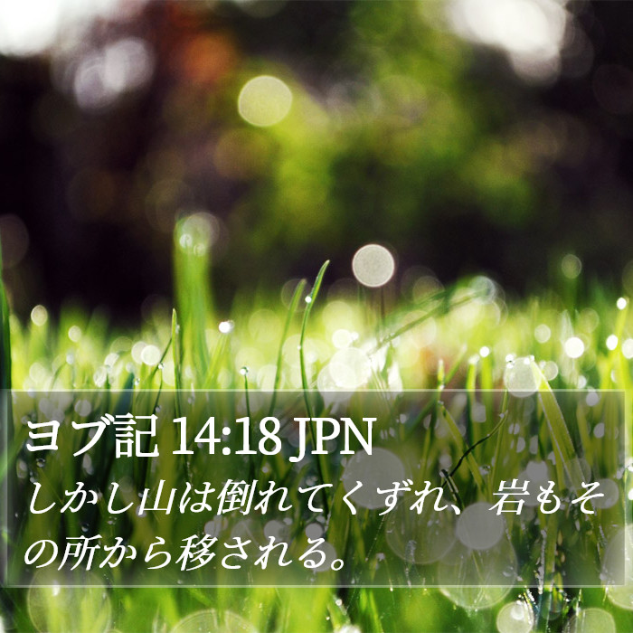 ヨブ記 14:18 JPN Bible Study