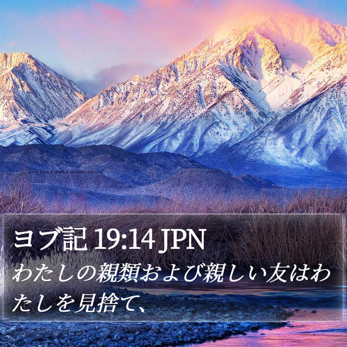 ヨブ記 19:14 JPN Bible Study