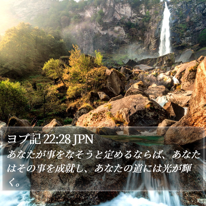 ヨブ記 22:28 JPN Bible Study