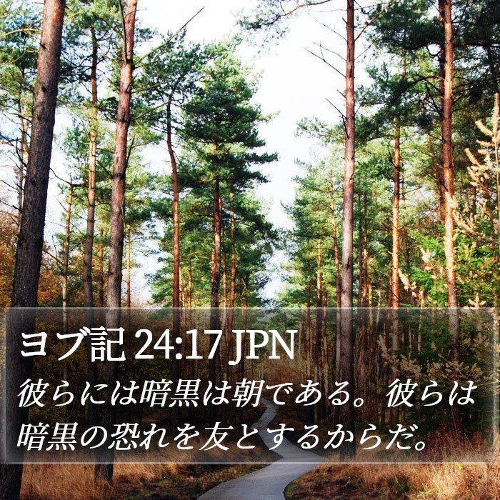 ヨブ記 24:17 JPN Bible Study