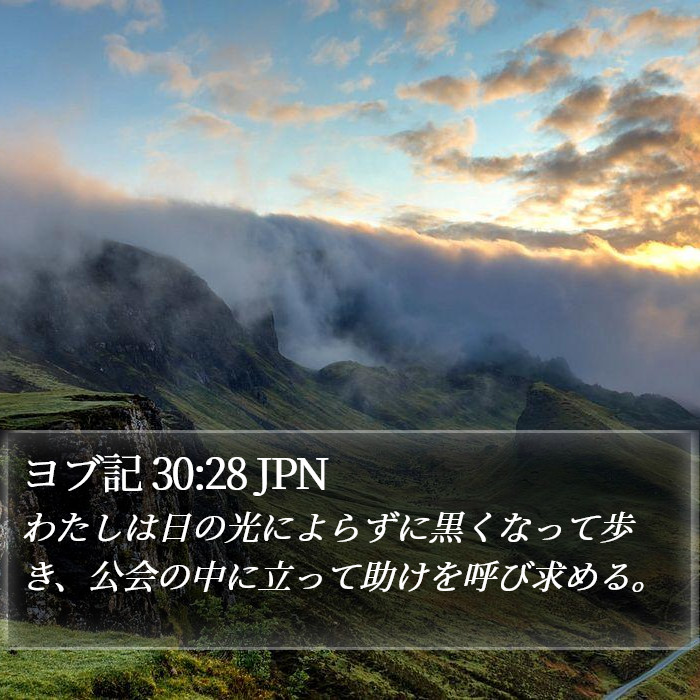 ヨブ記 30:28 JPN Bible Study