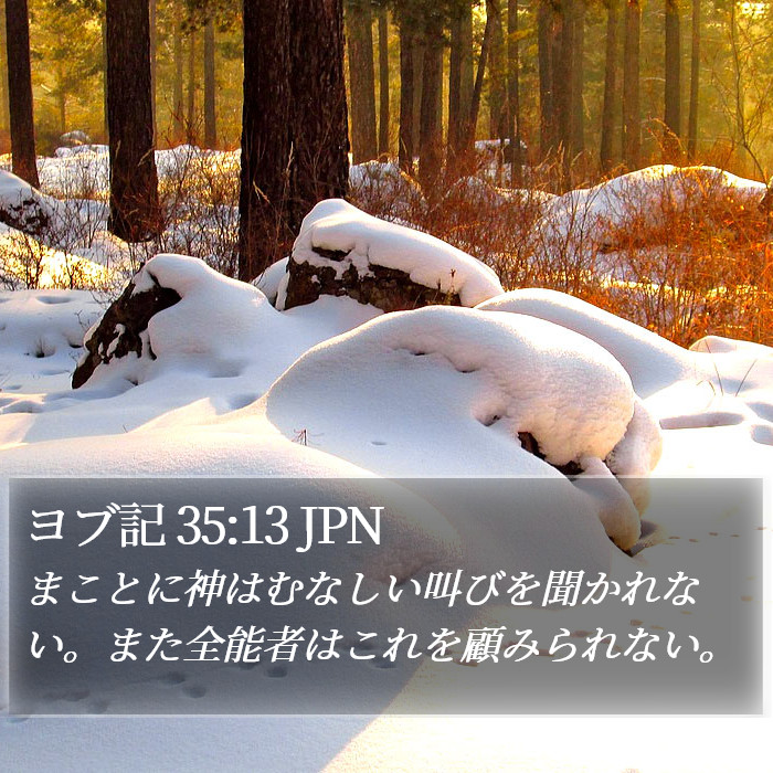 ヨブ記 35:13 JPN Bible Study