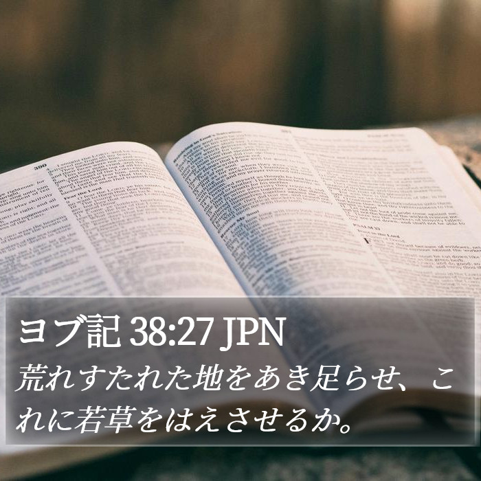 ヨブ記 38:27 JPN Bible Study