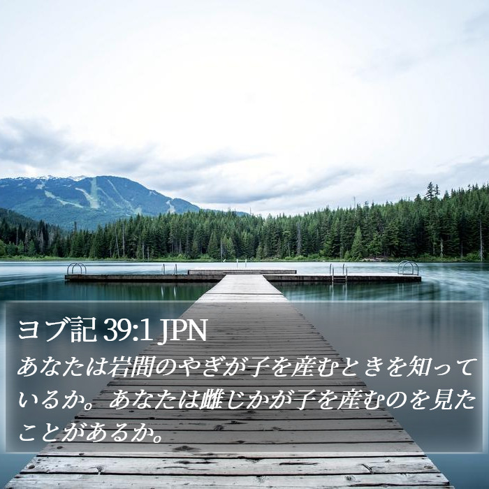 ヨブ記 39:1 JPN Bible Study