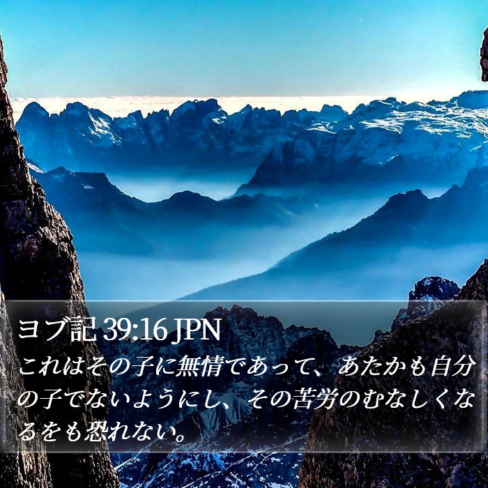 ヨブ記 39:16 JPN Bible Study