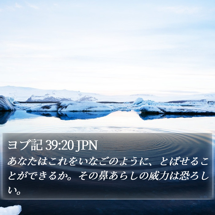 ヨブ記 39:20 JPN Bible Study