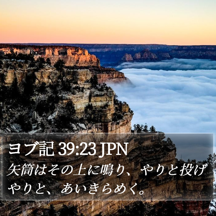 ヨブ記 39:23 JPN Bible Study