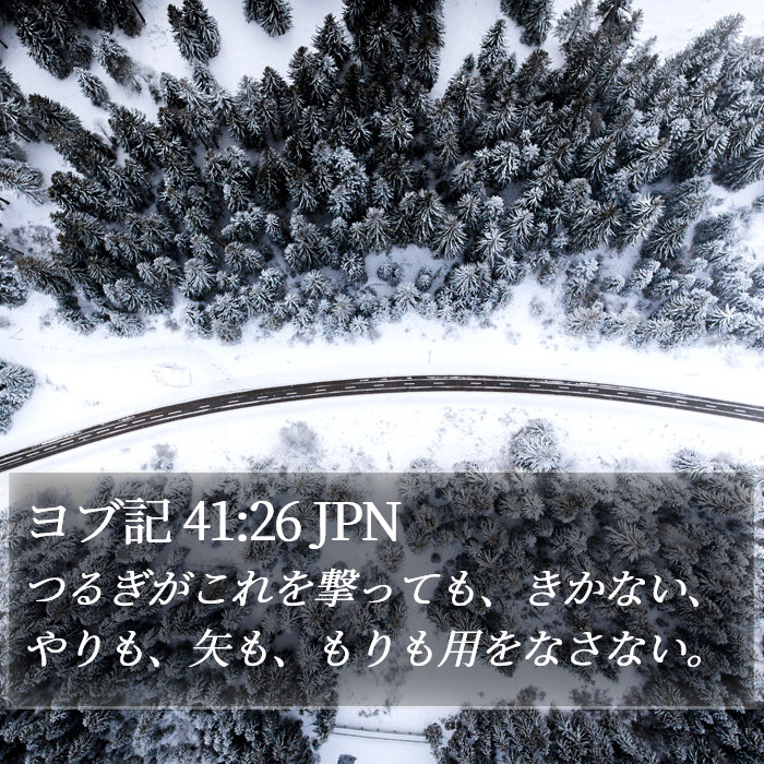 ヨブ記 41:26 JPN Bible Study