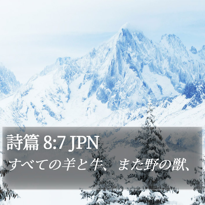 詩篇 8:7 JPN Bible Study