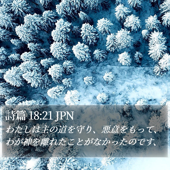 詩篇 18:21 JPN Bible Study