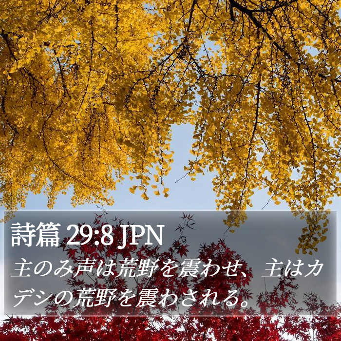 詩篇 29:8 JPN Bible Study