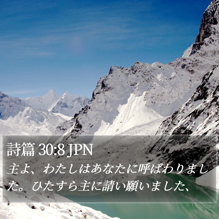 詩篇 30:8 JPN Bible Study