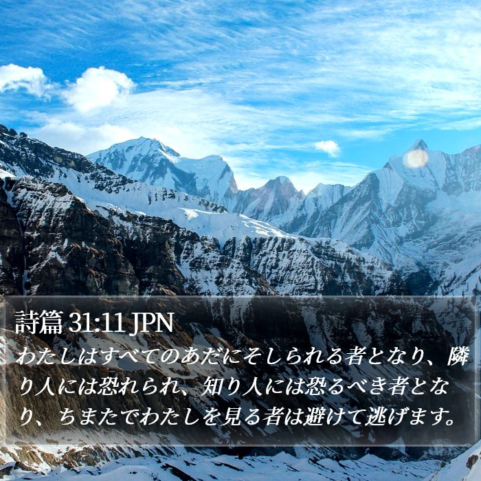 詩篇 31:11 JPN Bible Study