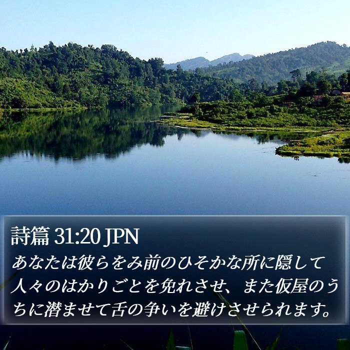 詩篇 31:20 JPN Bible Study