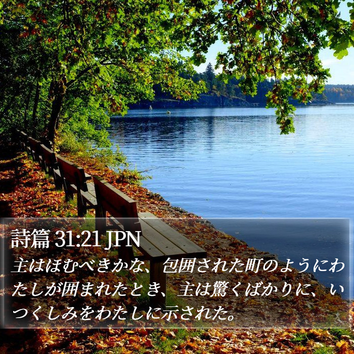 詩篇 31:21 JPN Bible Study