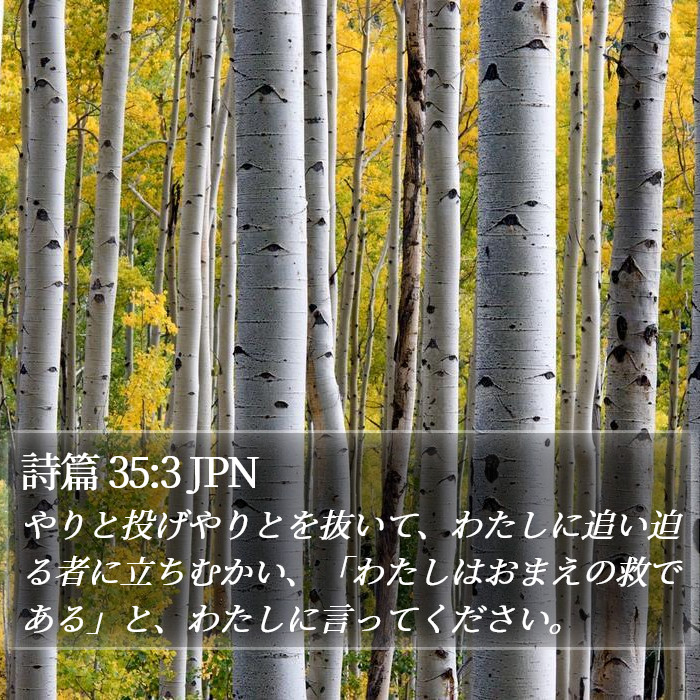 詩篇 35:3 JPN Bible Study