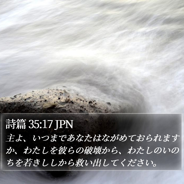 詩篇 35:17 JPN Bible Study