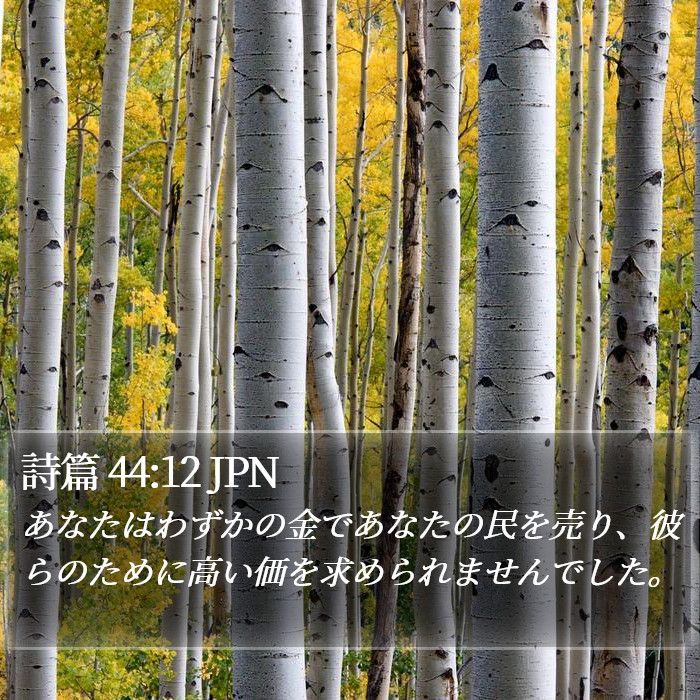 詩篇 44:12 JPN Bible Study