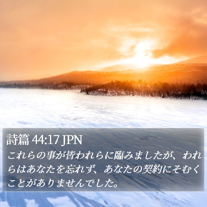 詩篇 44:17 JPN Bible Study