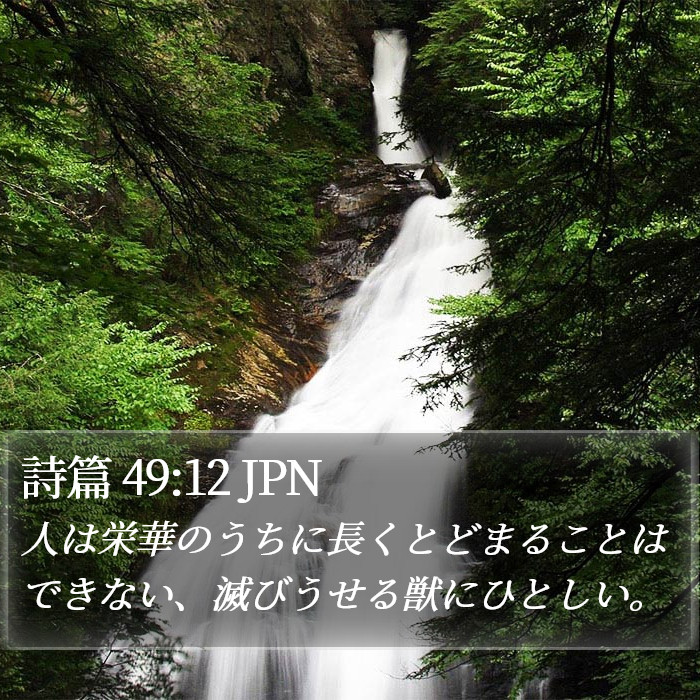 詩篇 49:12 JPN Bible Study