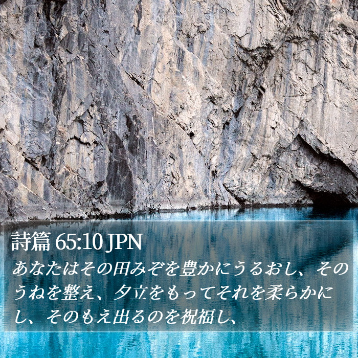 詩篇 65:10 JPN Bible Study