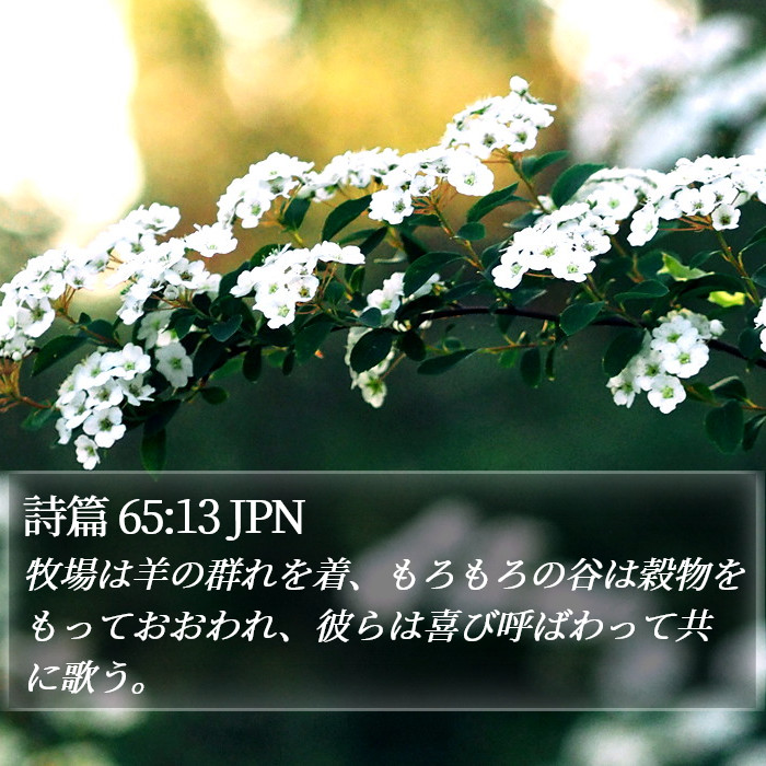 詩篇 65:13 JPN Bible Study