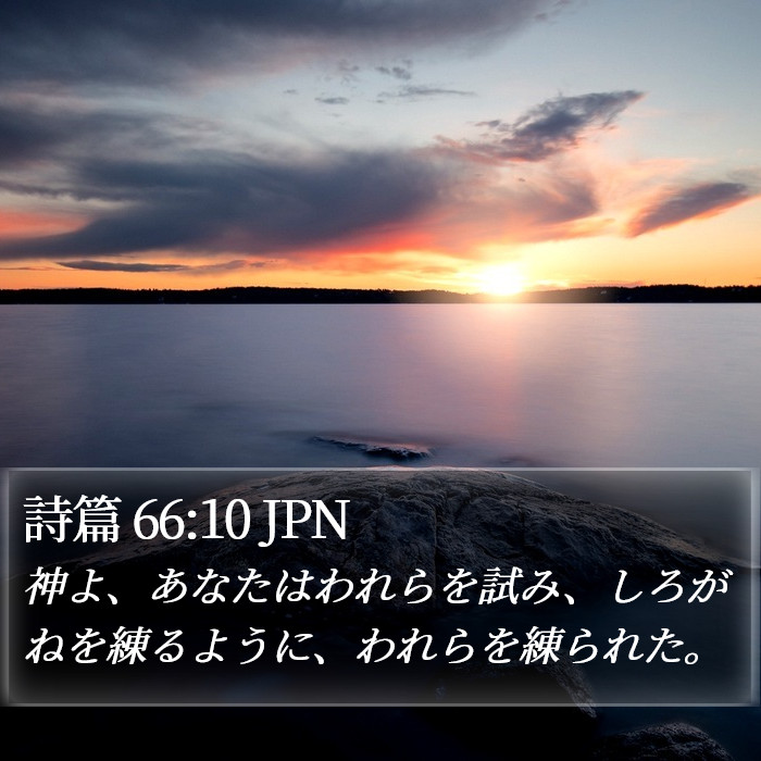 詩篇 66:10 JPN Bible Study