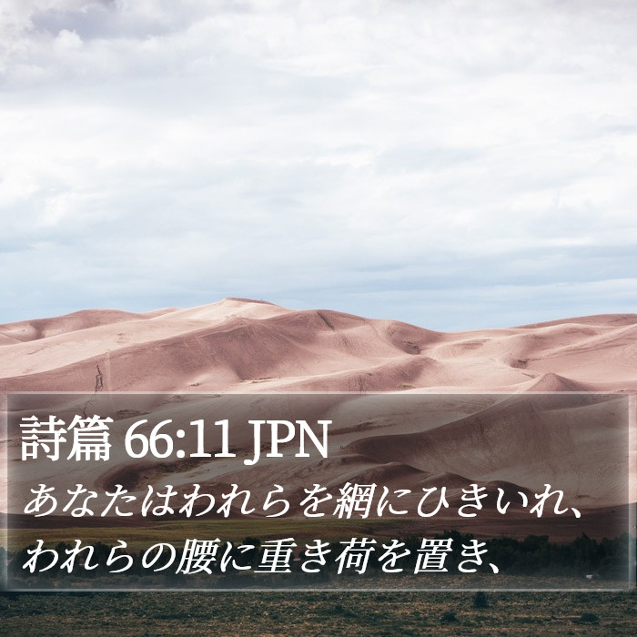 詩篇 66:11 JPN Bible Study