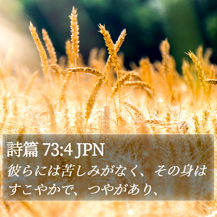 詩篇 73:4 JPN Bible Study