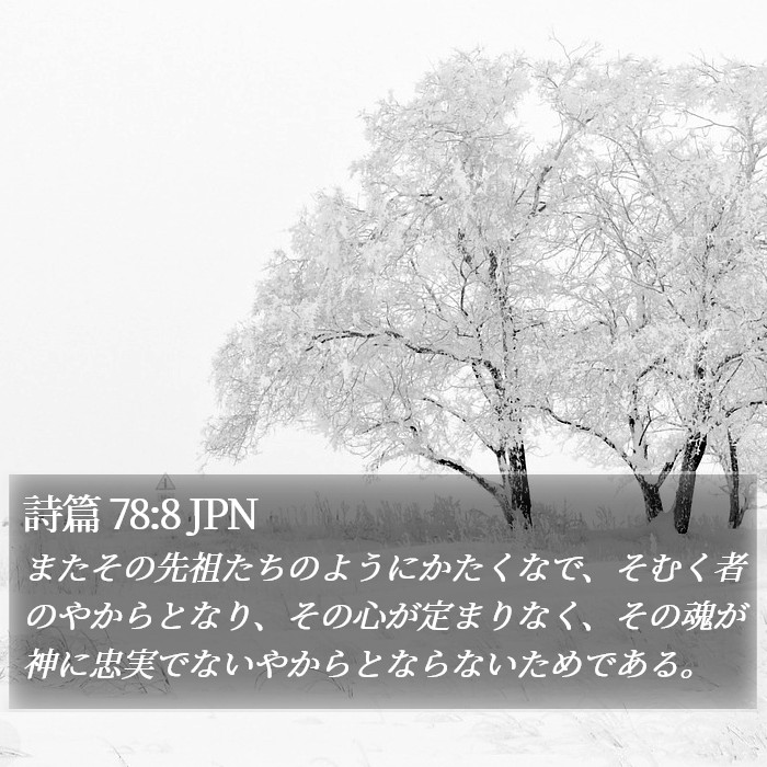 詩篇 78:8 JPN Bible Study