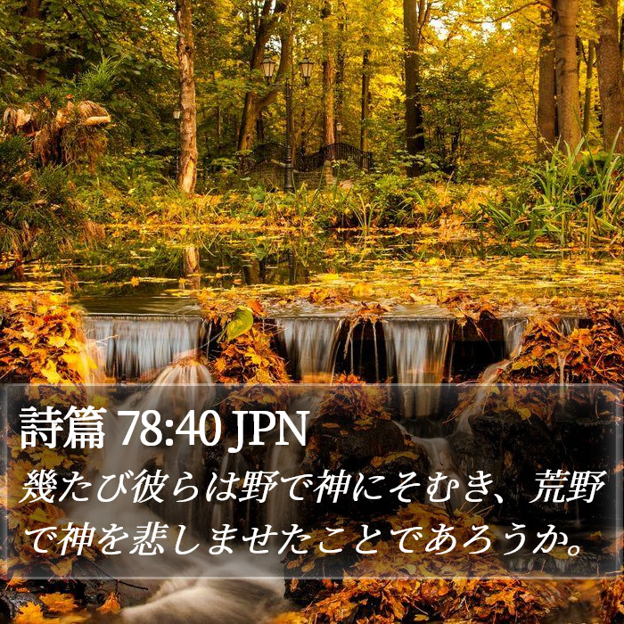 詩篇 78:40 JPN Bible Study