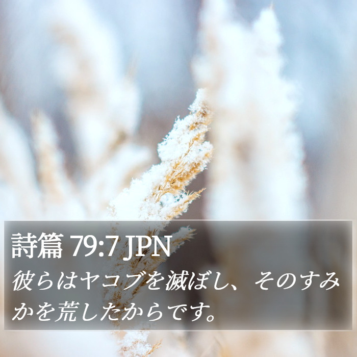 詩篇 79:7 JPN Bible Study