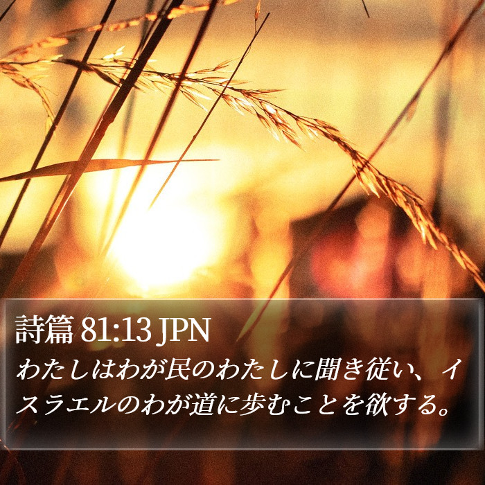 詩篇 81:13 JPN Bible Study