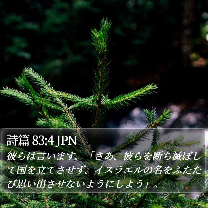 詩篇 83:4 JPN Bible Study