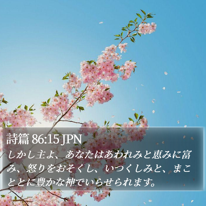 詩篇 86:15 JPN Bible Study