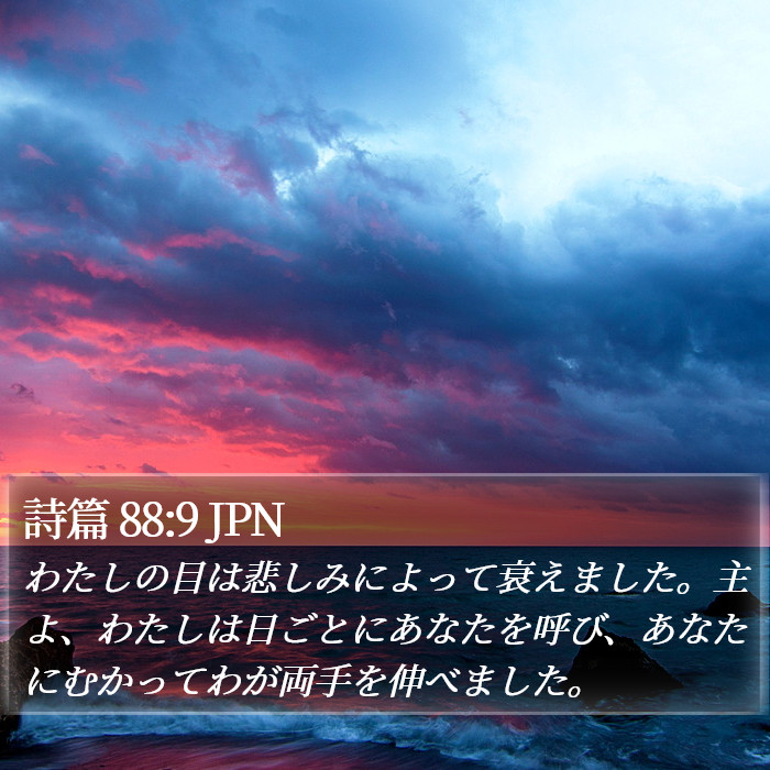 詩篇 88:9 JPN Bible Study