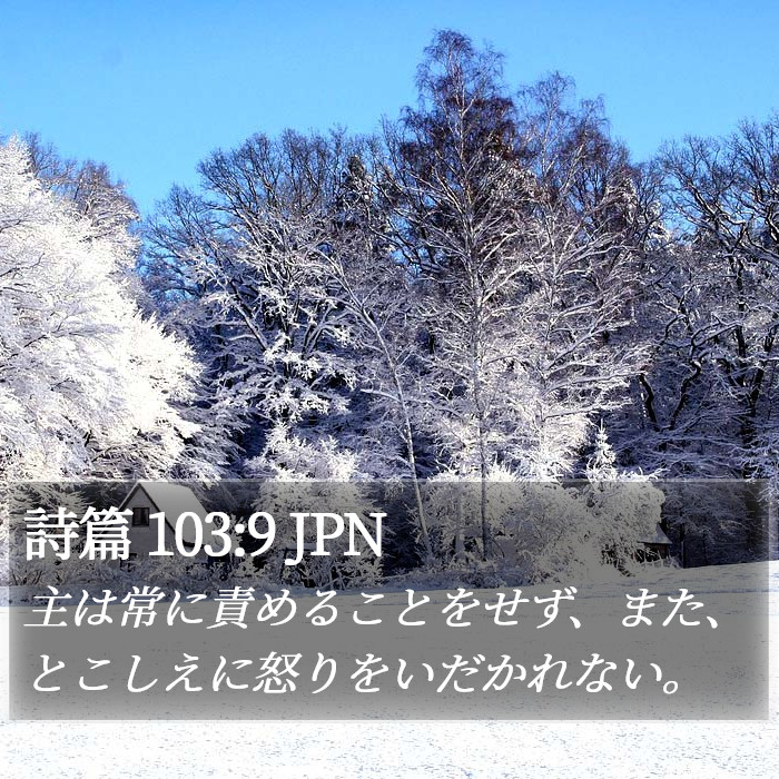 詩篇 103:9 JPN Bible Study