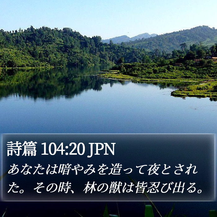 詩篇 104:20 JPN Bible Study