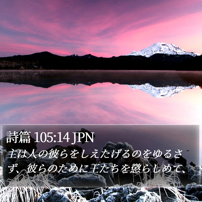 詩篇 105:14 JPN Bible Study