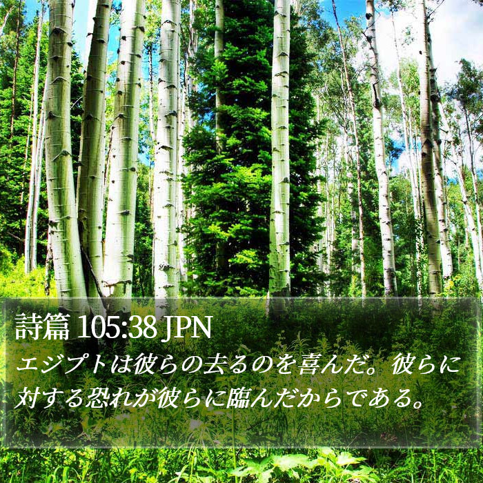 詩篇 105:38 JPN Bible Study