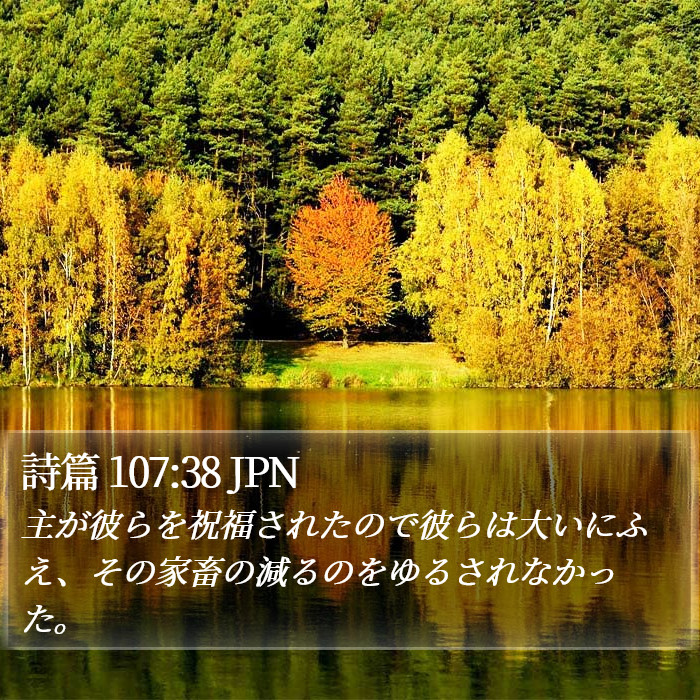 詩篇 107:38 JPN Bible Study