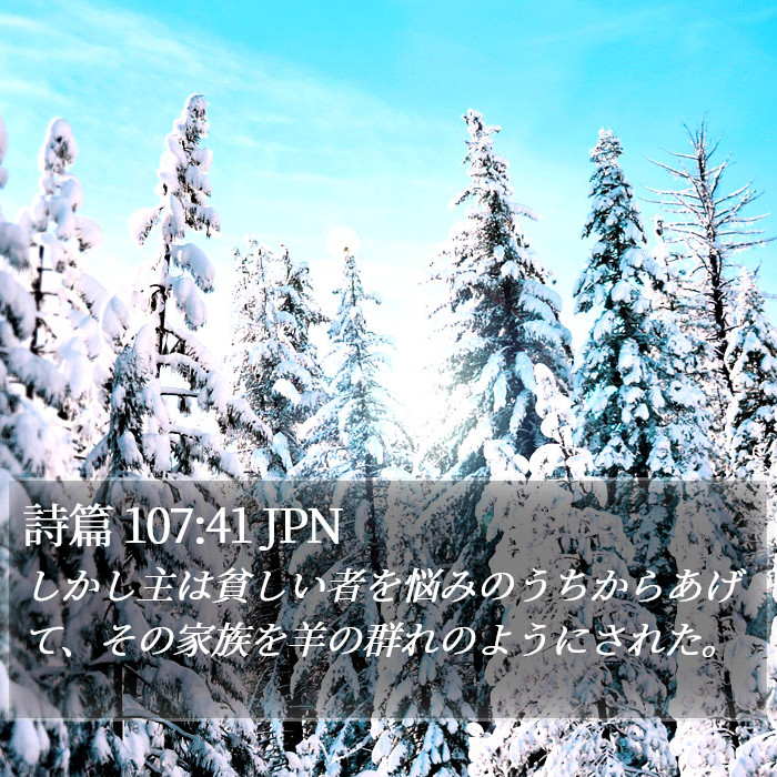 詩篇 107:41 JPN Bible Study